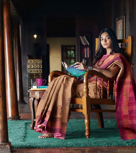 MANAMEDU BLOCK PRINTED SAREES WITH BLOUSE